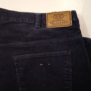 Vintage Route 66 Relaxed Fit Corduroy Navy Blue Men Pants Size 40X32